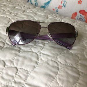 Coach "Charity" Metal Aviator Sunglasses